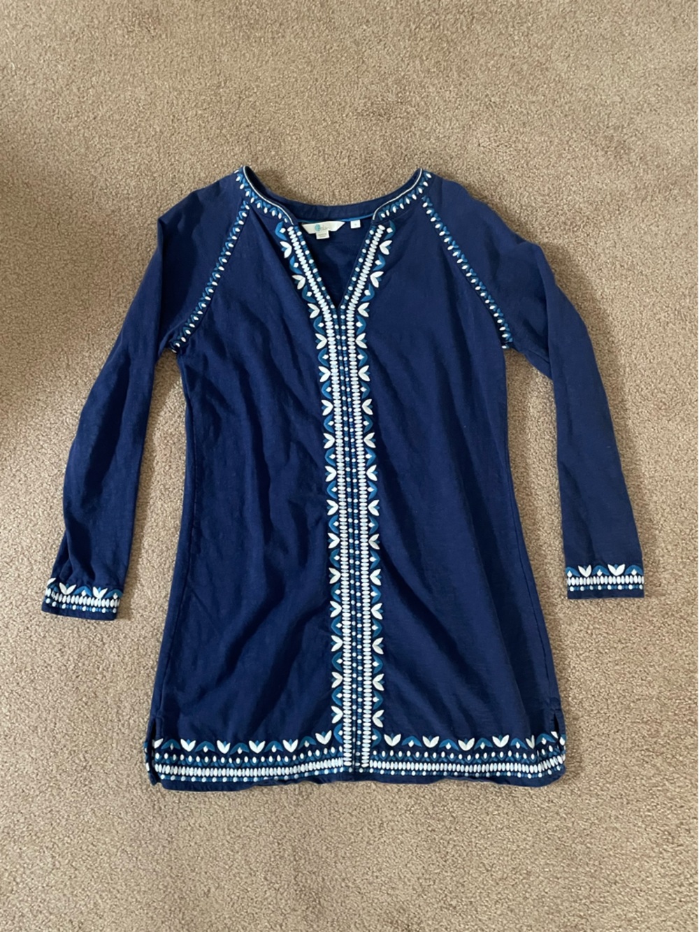 Boden cotton embroidered tunic or coverup size S